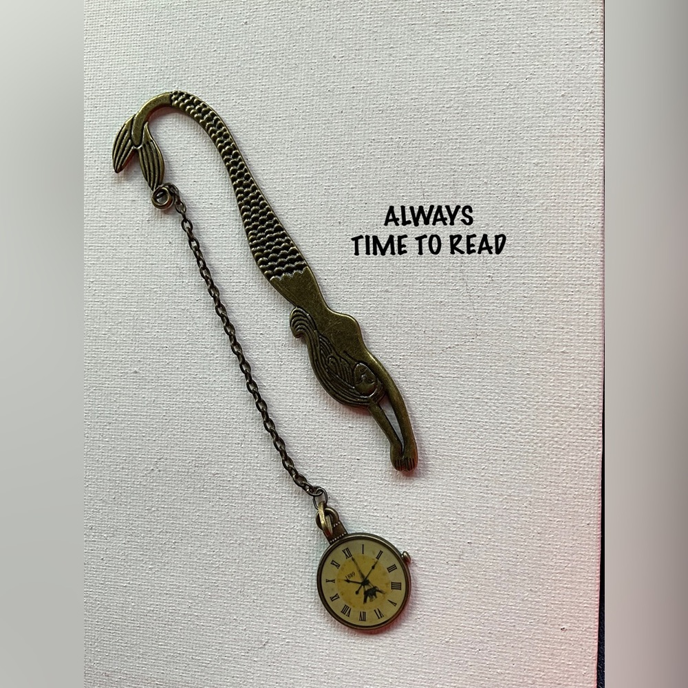 Steampunk Mermaid Book Mark. Watch Time to Read